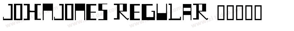 JOHNJONES Regular字体转换